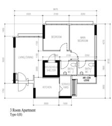 Blk 63 Greentops @ Sims Place (Geylang), HDB 3 Rooms #591417501